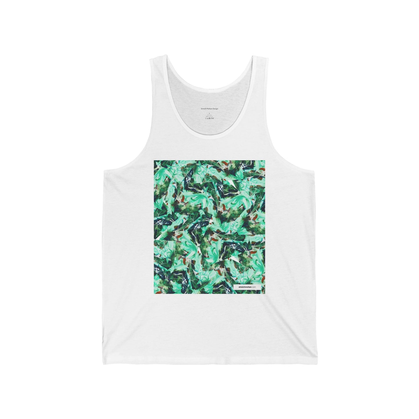 Green Splash by Streich Mohan Design - Unisex Jersey Tank