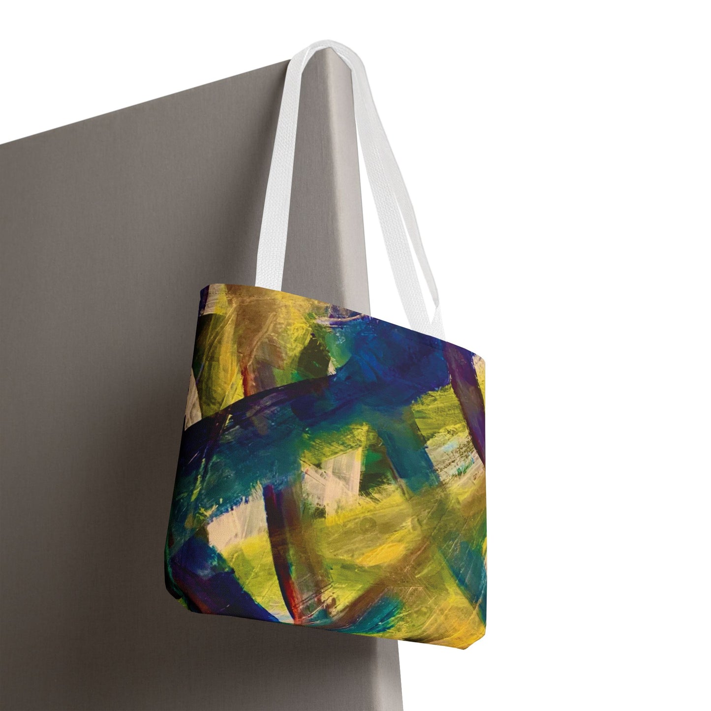 Abstract Art Tote Bag - Multicolour Streich Mohan Design