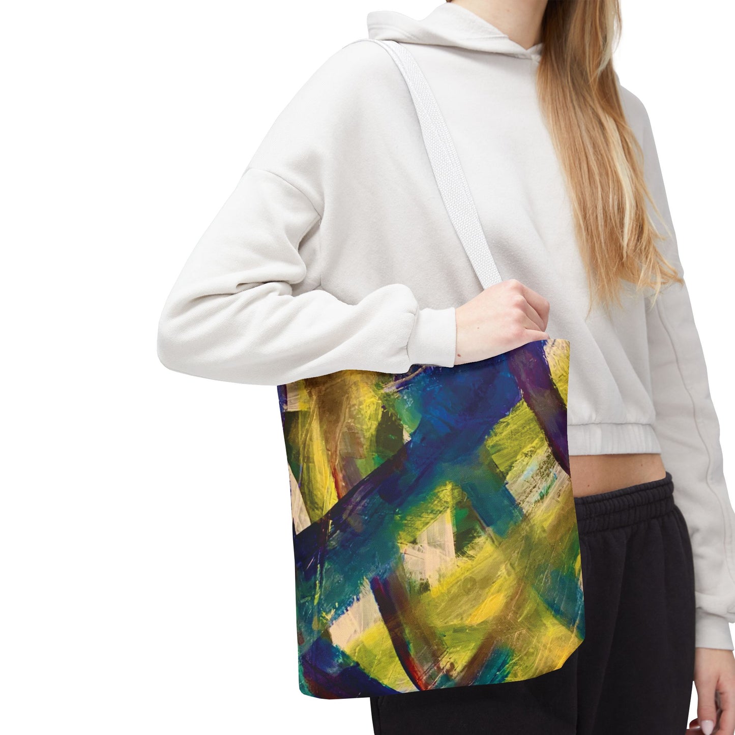 Abstract Art Tote Bag - Multicolour Streich Mohan Design