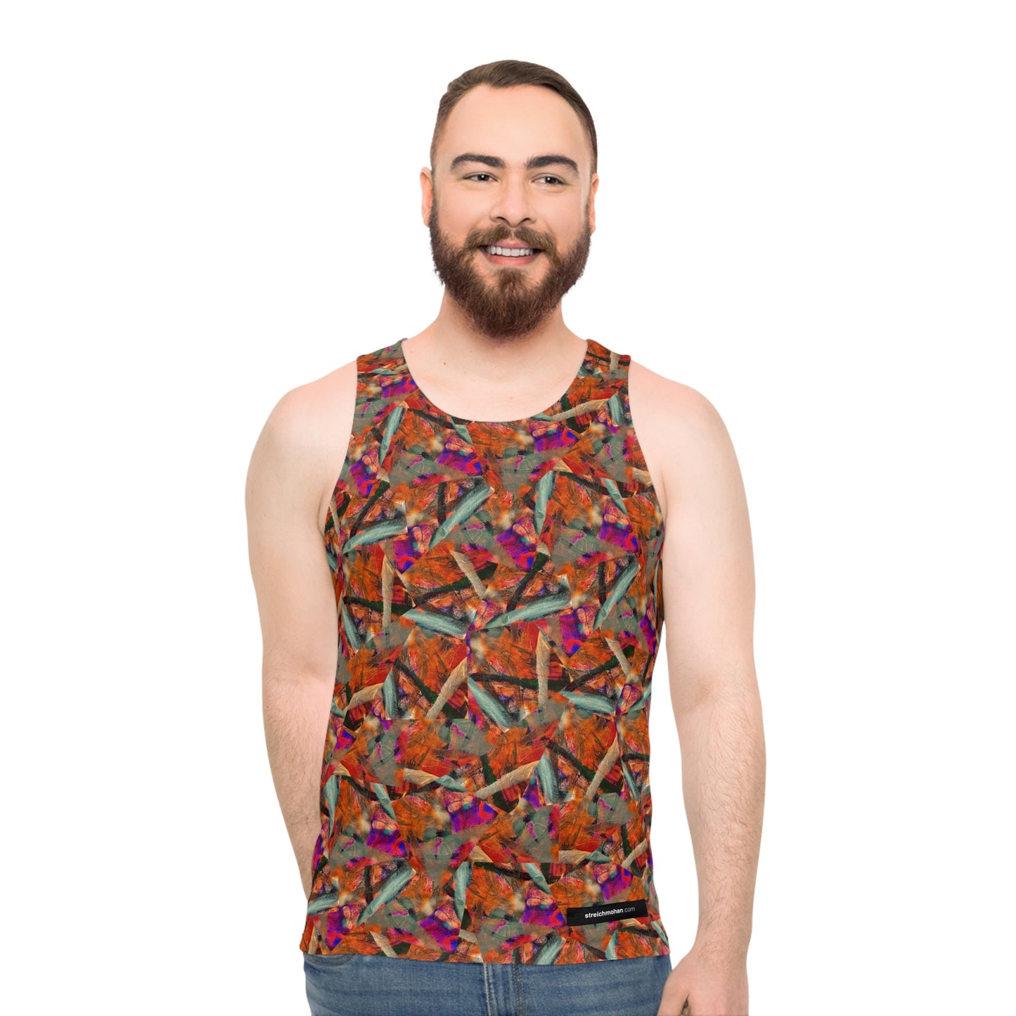 'Swathed in Colours' Tank by Streich Mohan Design - Unisex Tank Top (AOP)