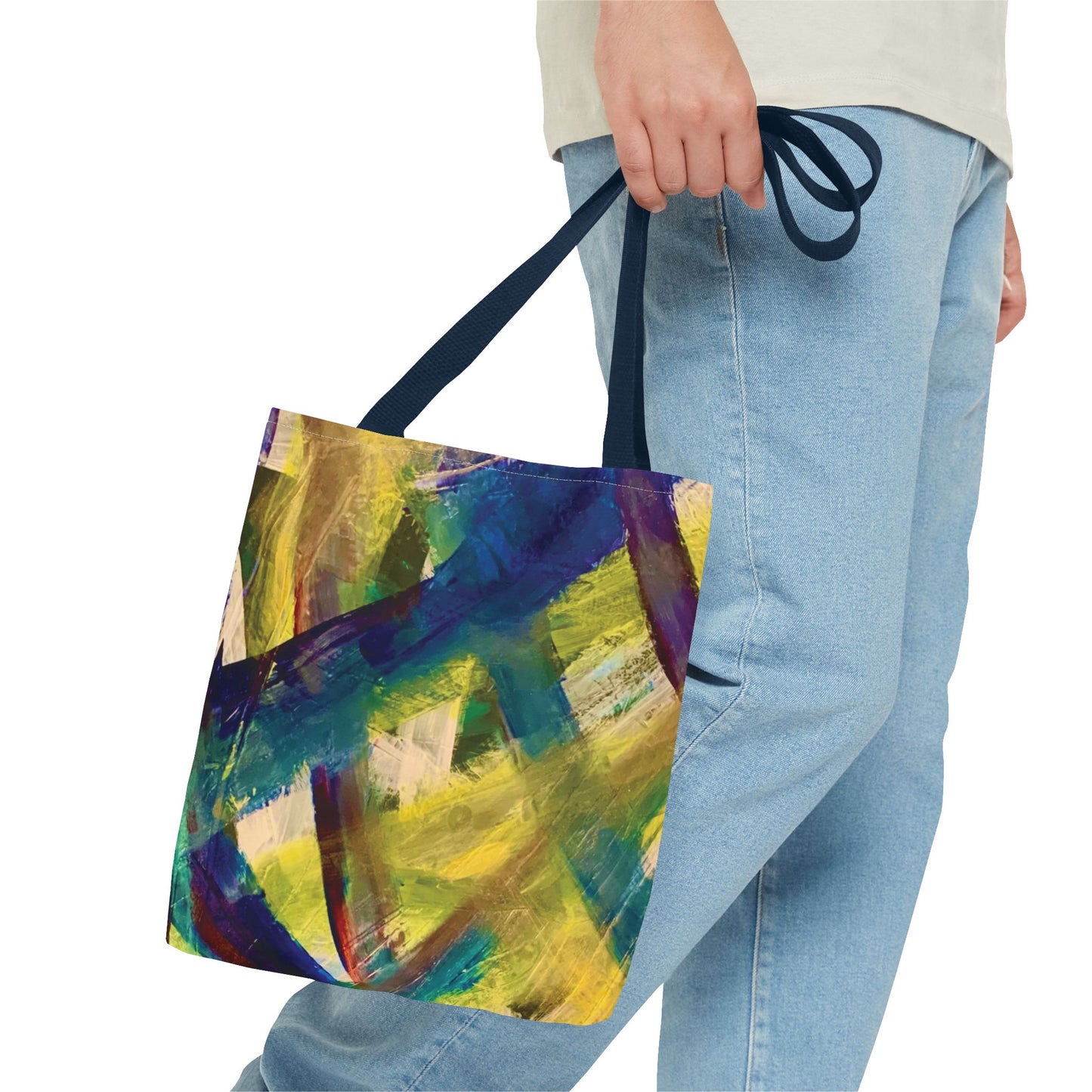 Abstract Art Tote Bag - Multicolour Streich Mohan Design