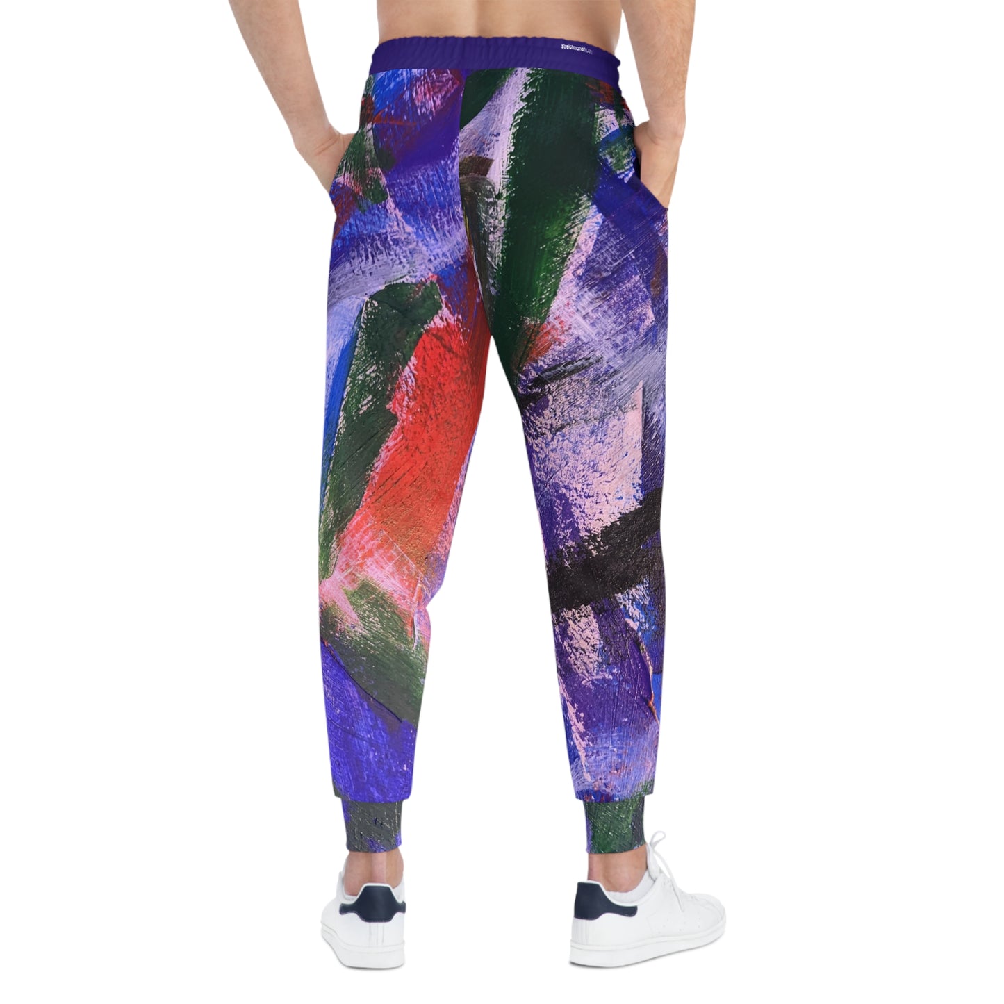 Athletic Joggers - Purple Abstract Streich Mohan Design