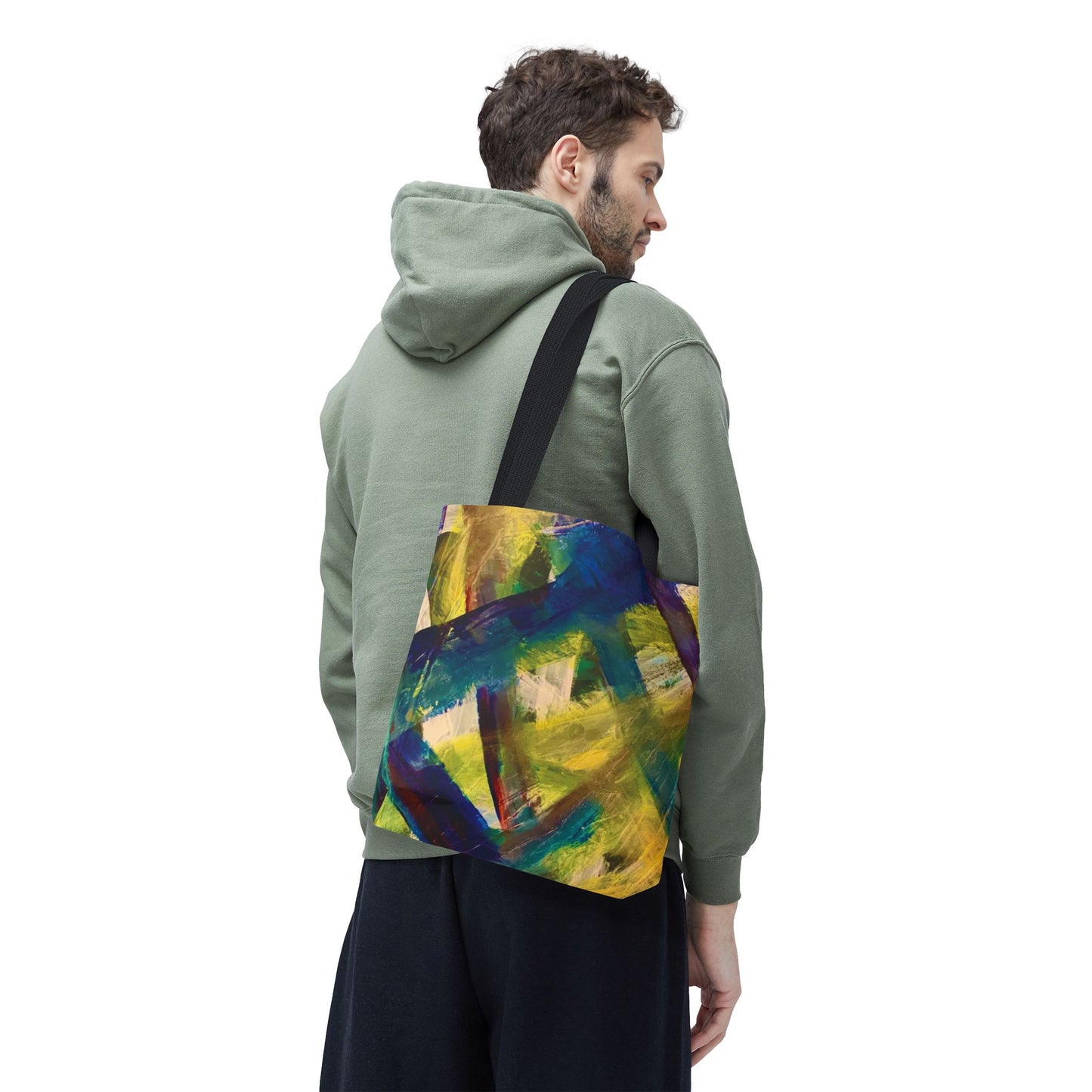 Abstract Art Tote Bag - Multicolour Streich Mohan Design