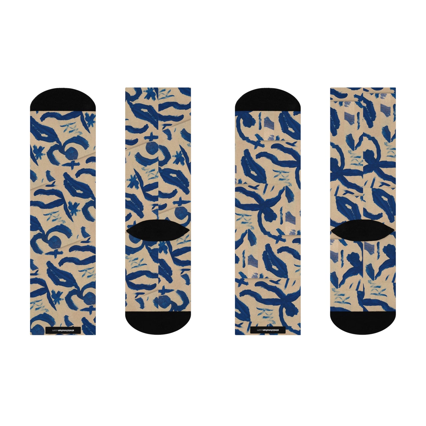 'Blue Girls' Streich Mohan Design Statement Socks