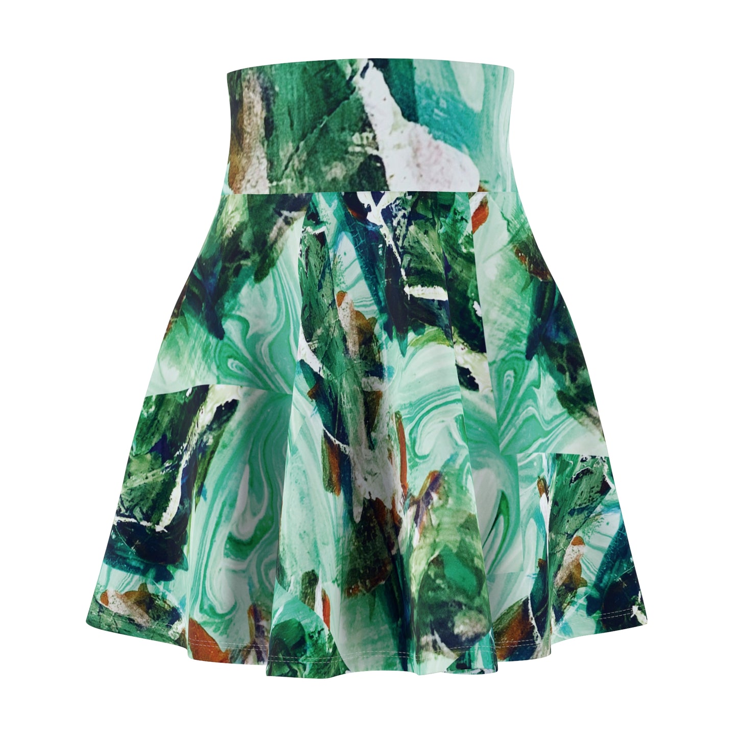 'Green Garment' by Streich Mohan design - Women's Skater Skirt (AOP)