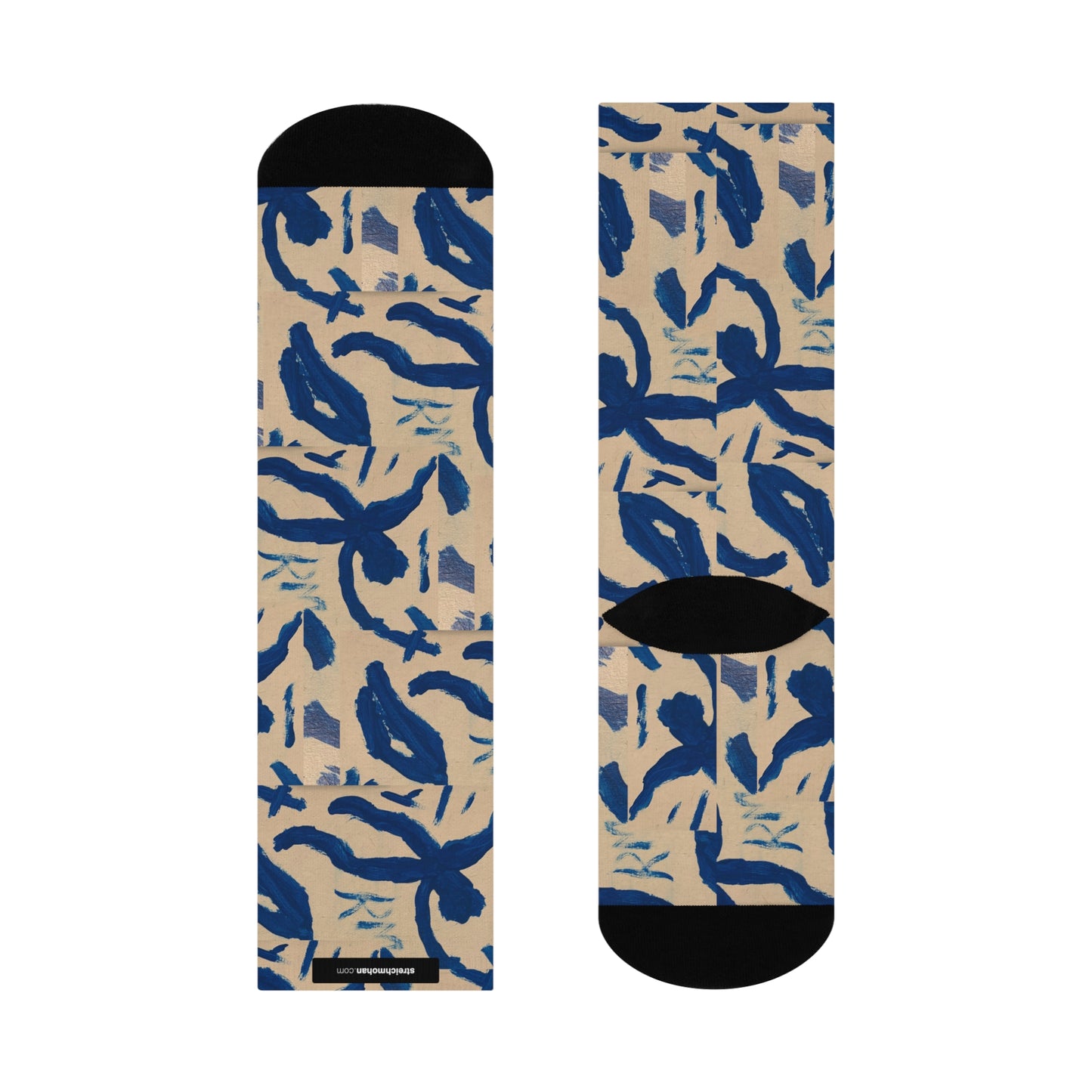 'Blue Girls' Streich Mohan Design Statement Socks