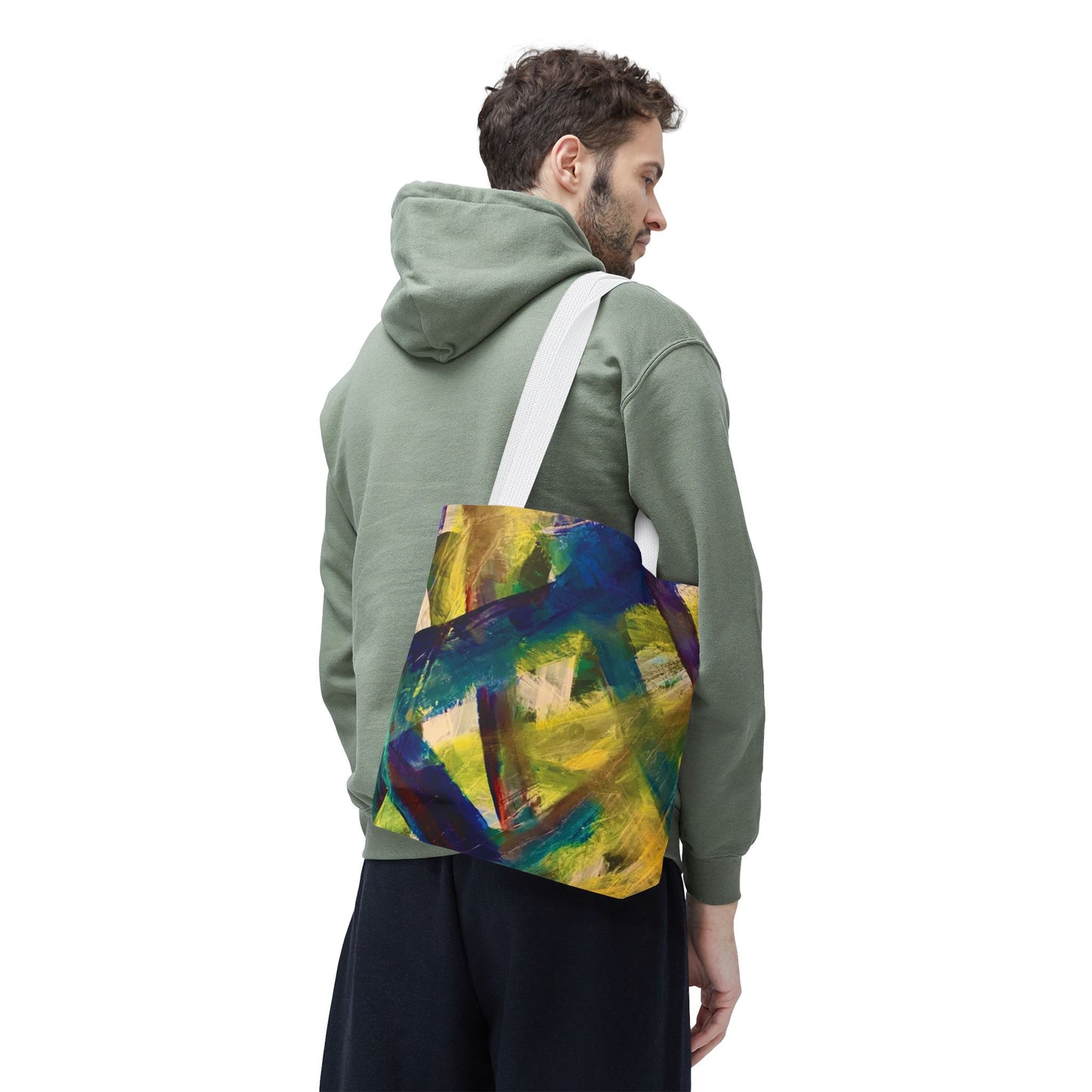 Abstract Art Tote Bag - Multicolour Streich Mohan Design