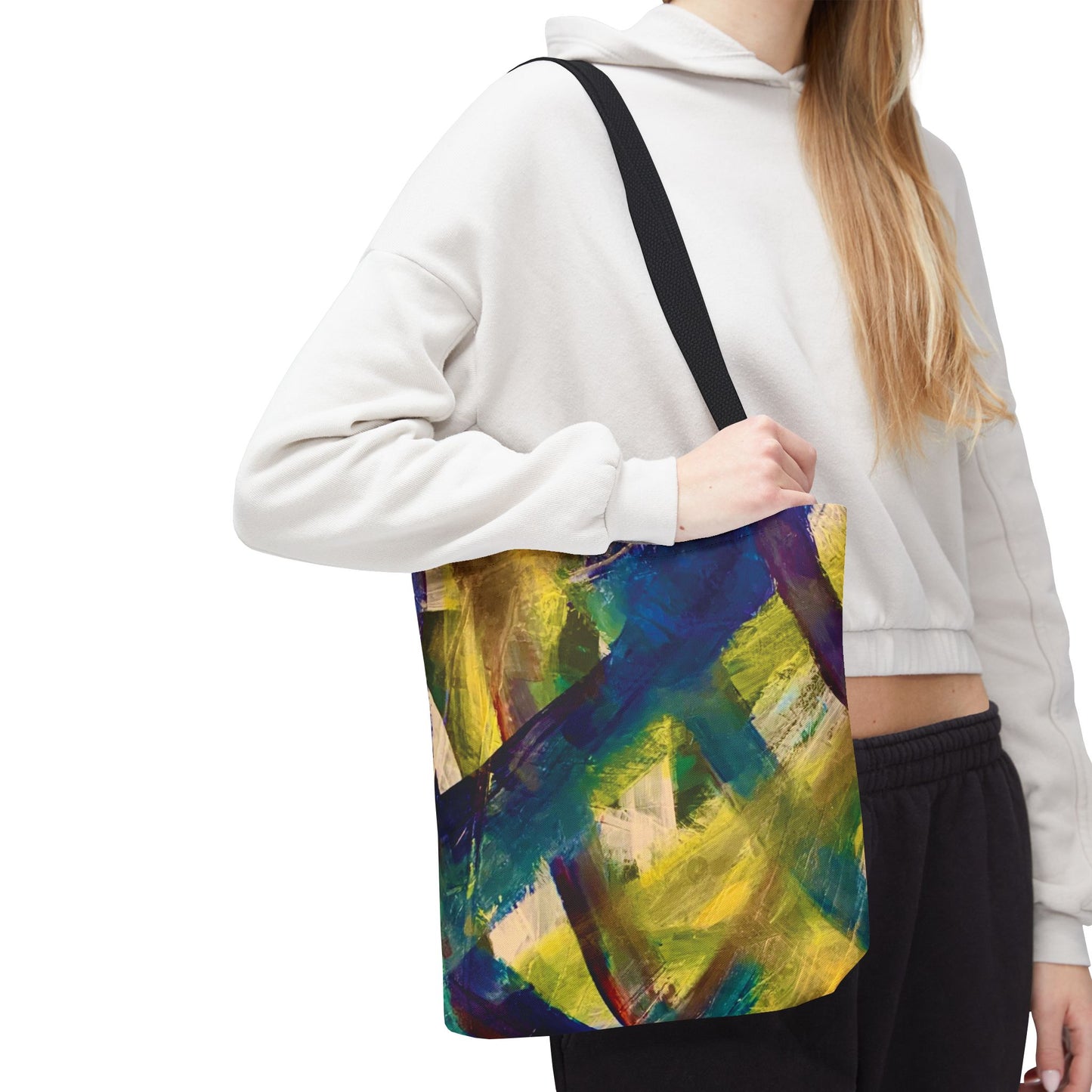 Abstract Art Tote Bag - Multicolour Streich Mohan Design