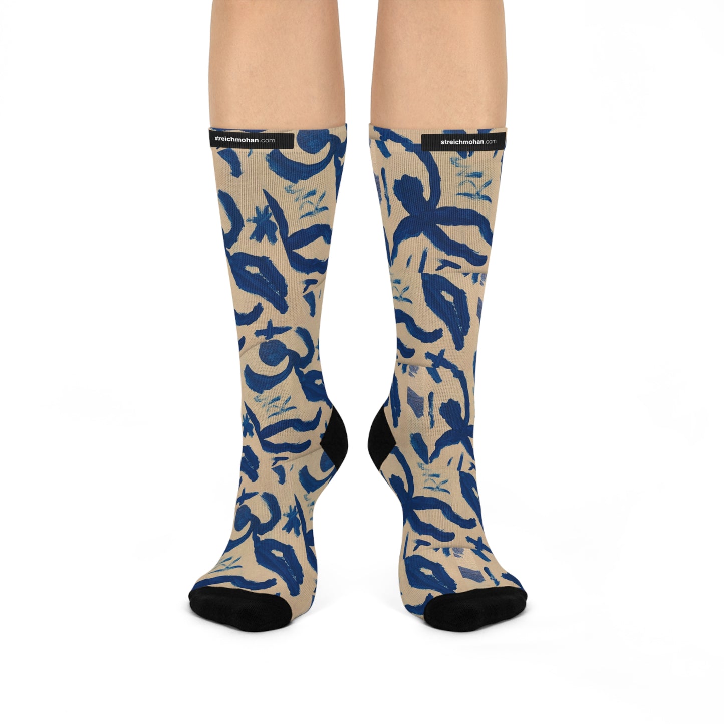 'Blue Girls' Streich Mohan Design Statement Socks