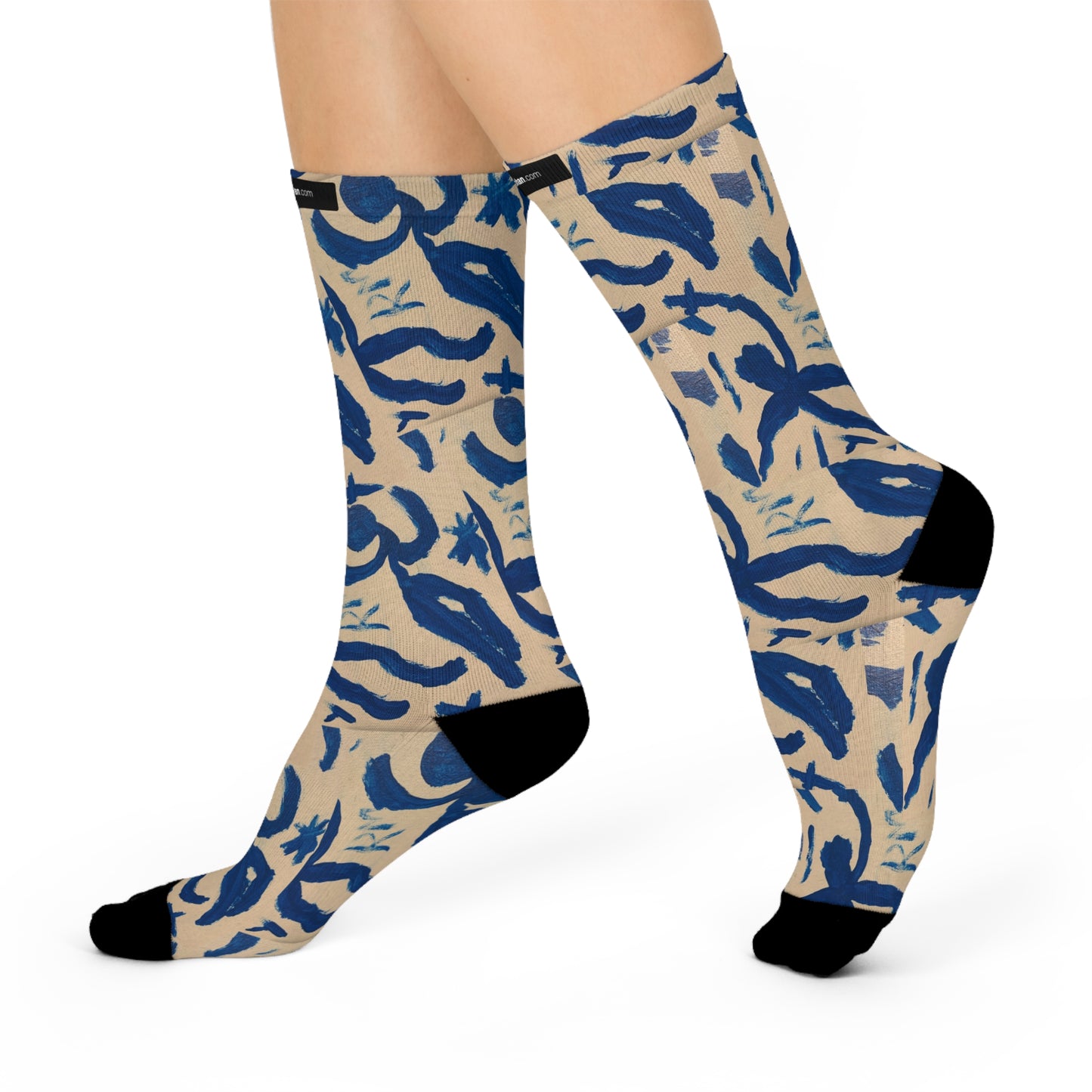 'Blue Girls' Streich Mohan Design Statement Socks