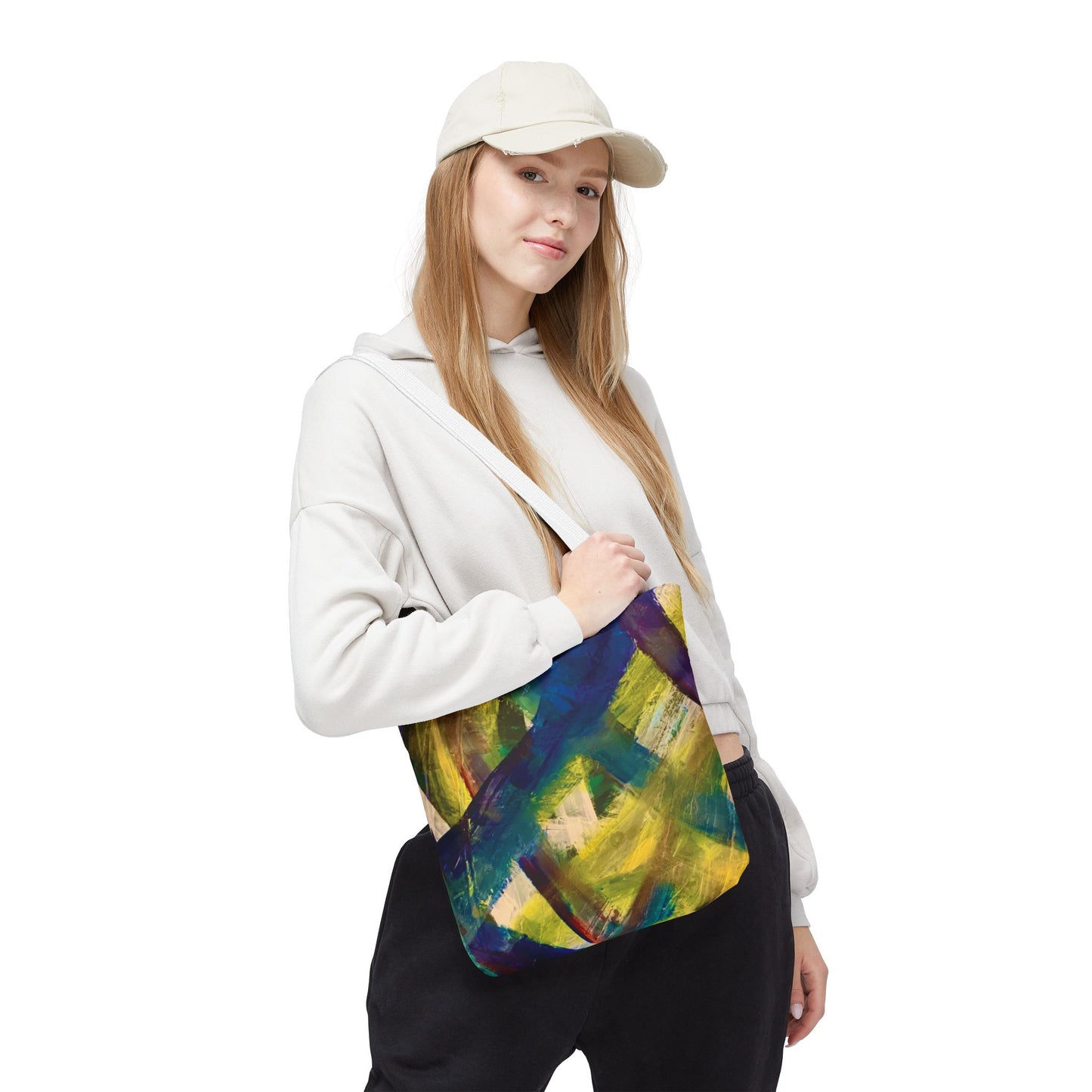 Abstract Art Tote Bag - Multicolour Streich Mohan Design