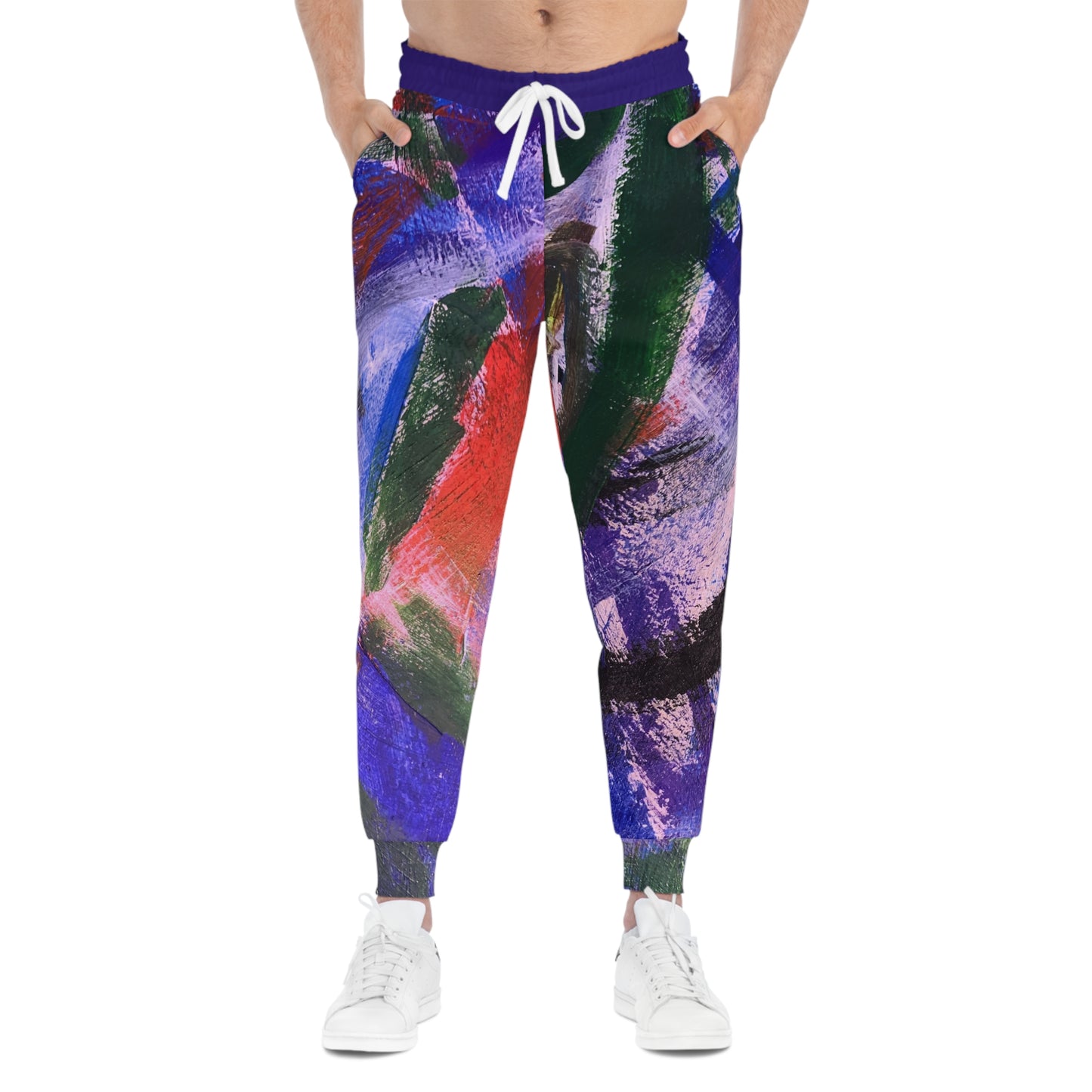 Athletic Joggers - Purple Abstract Streich Mohan Design