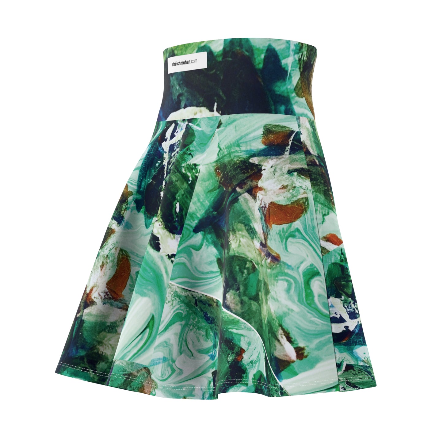 'Green Garment' by Streich Mohan design - Women's Skater Skirt (AOP)