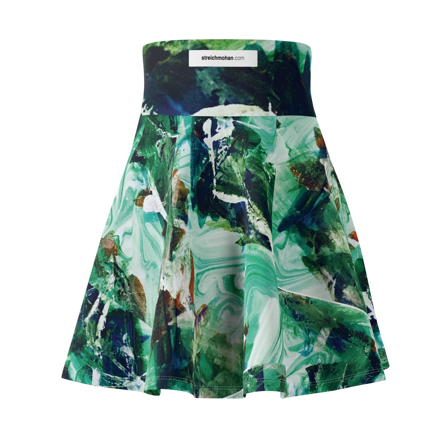 'Green Garment' by Streich Mohan design - Women's Skater Skirt (AOP)
