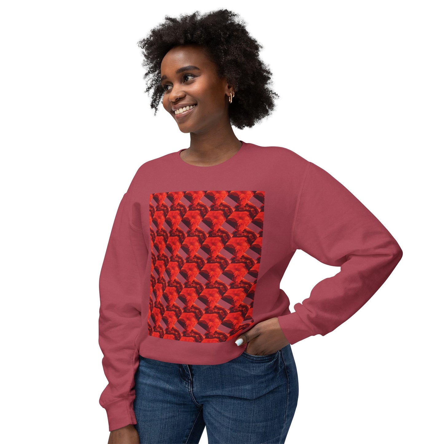 Exclusive artwork from Streich Mohan Design - Unisex Lightweight Crewneck Sweatshirt