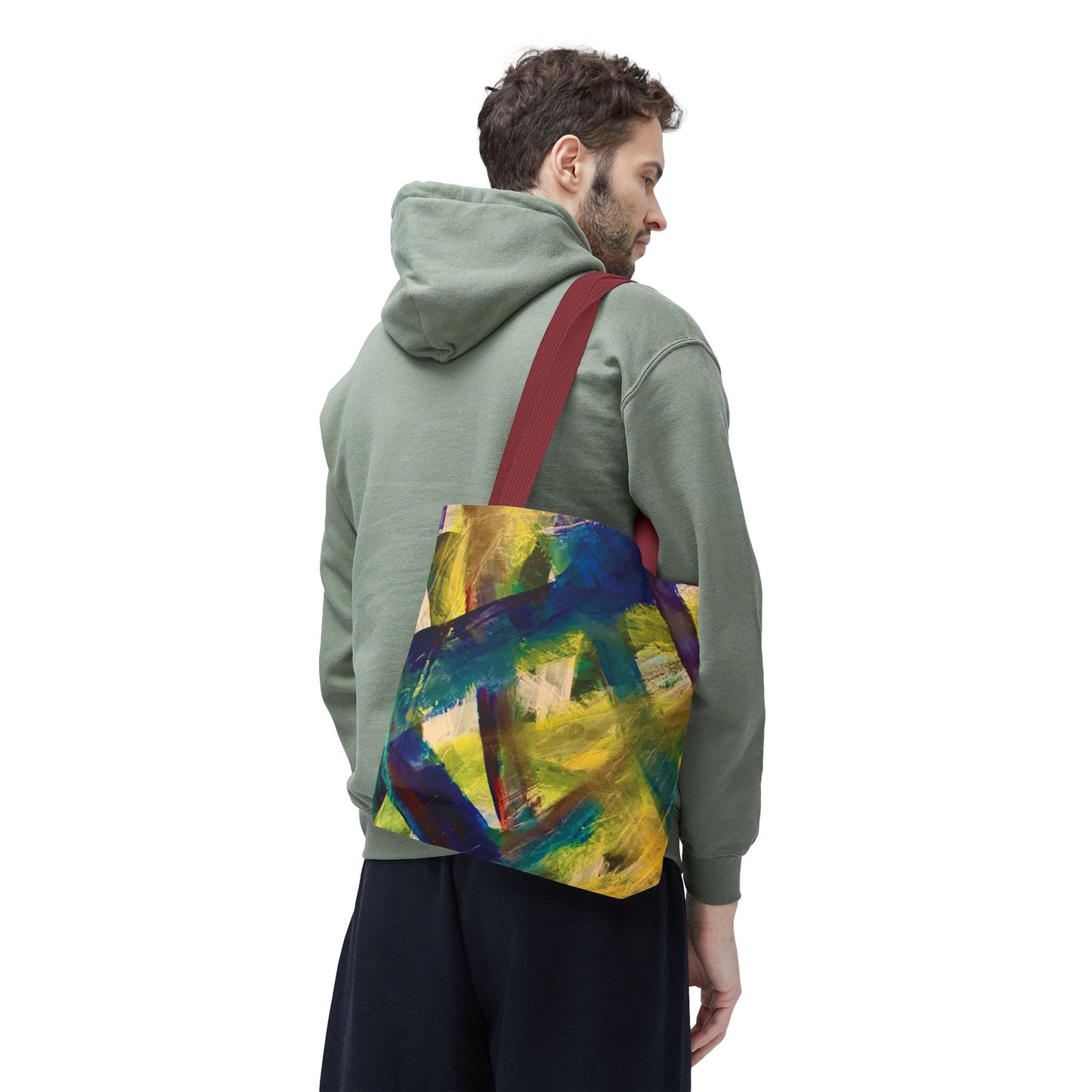 Abstract Art Tote Bag - Multicolour Streich Mohan Design