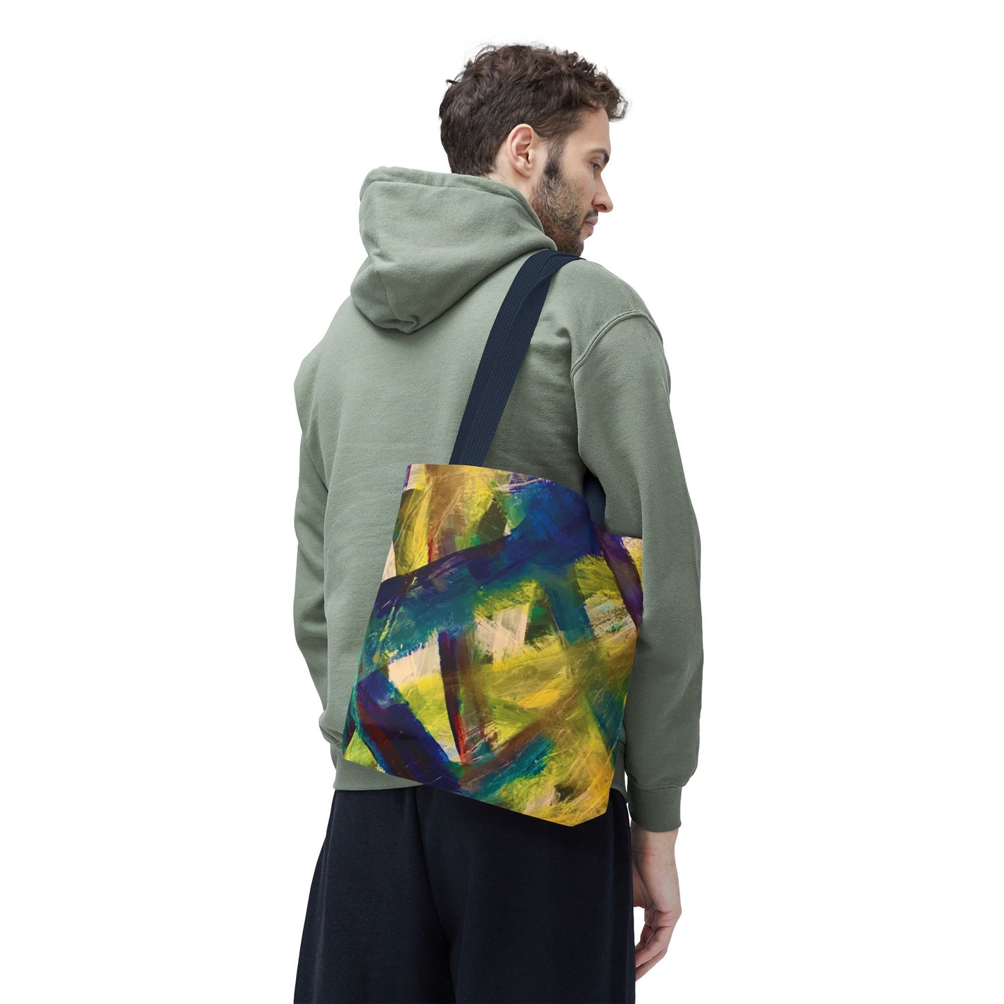 Abstract Art Tote Bag - Multicolour Streich Mohan Design