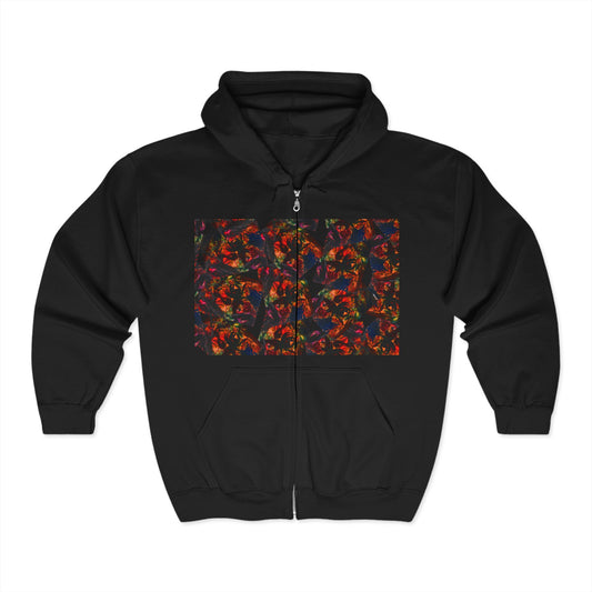 Stranger in the Dark by Streich Mohan Design - Unisex Heavy Blend™ Full Zip Hooded Sweatshirt