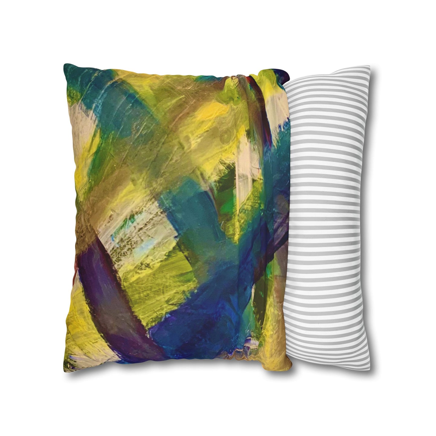 Streich Mohan Design Cushion Cover - Spun Polyester Square Pillowcase