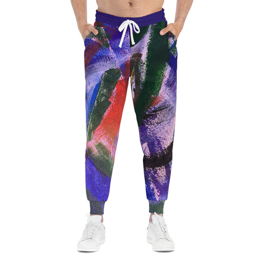 Athletic Joggers - Purple Abstract Streich Mohan Design