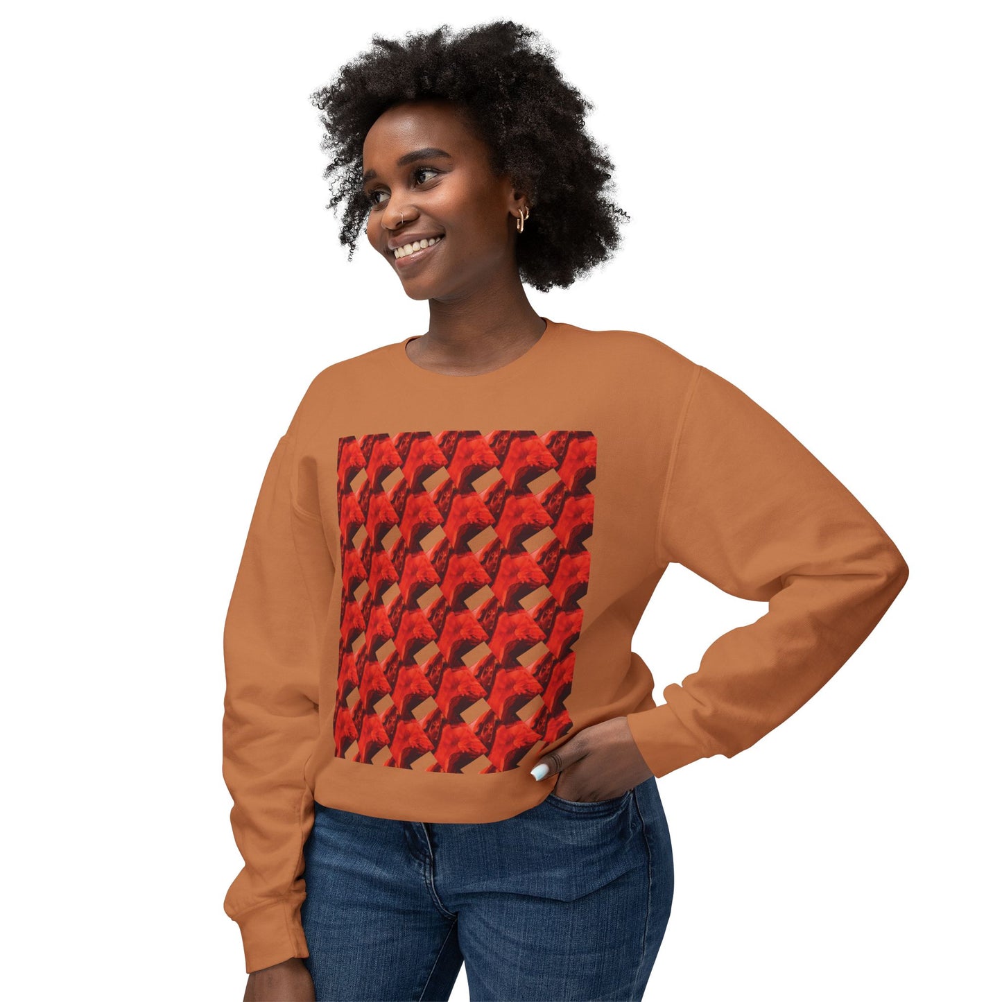 Exclusive artwork from Streich Mohan Design - Unisex Lightweight Crewneck Sweatshirt
