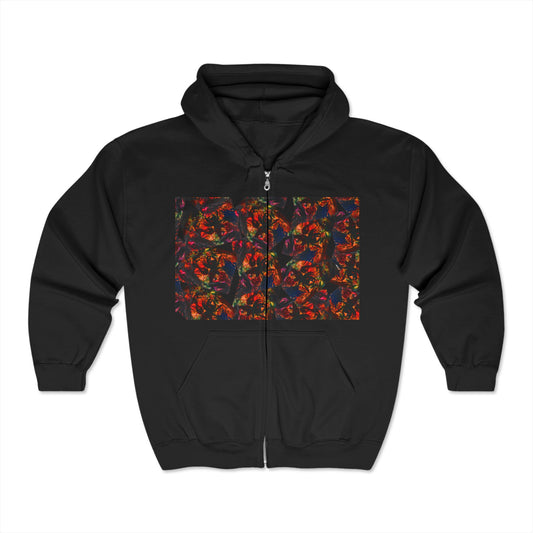 Stranger in the Dark by Streich Mohan Design - Unisex Heavy Blend™ Full Zip Hooded Sweatshirt