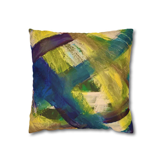 Streich Mohan Design Cushion Cover - Spun Polyester Square Pillowcase